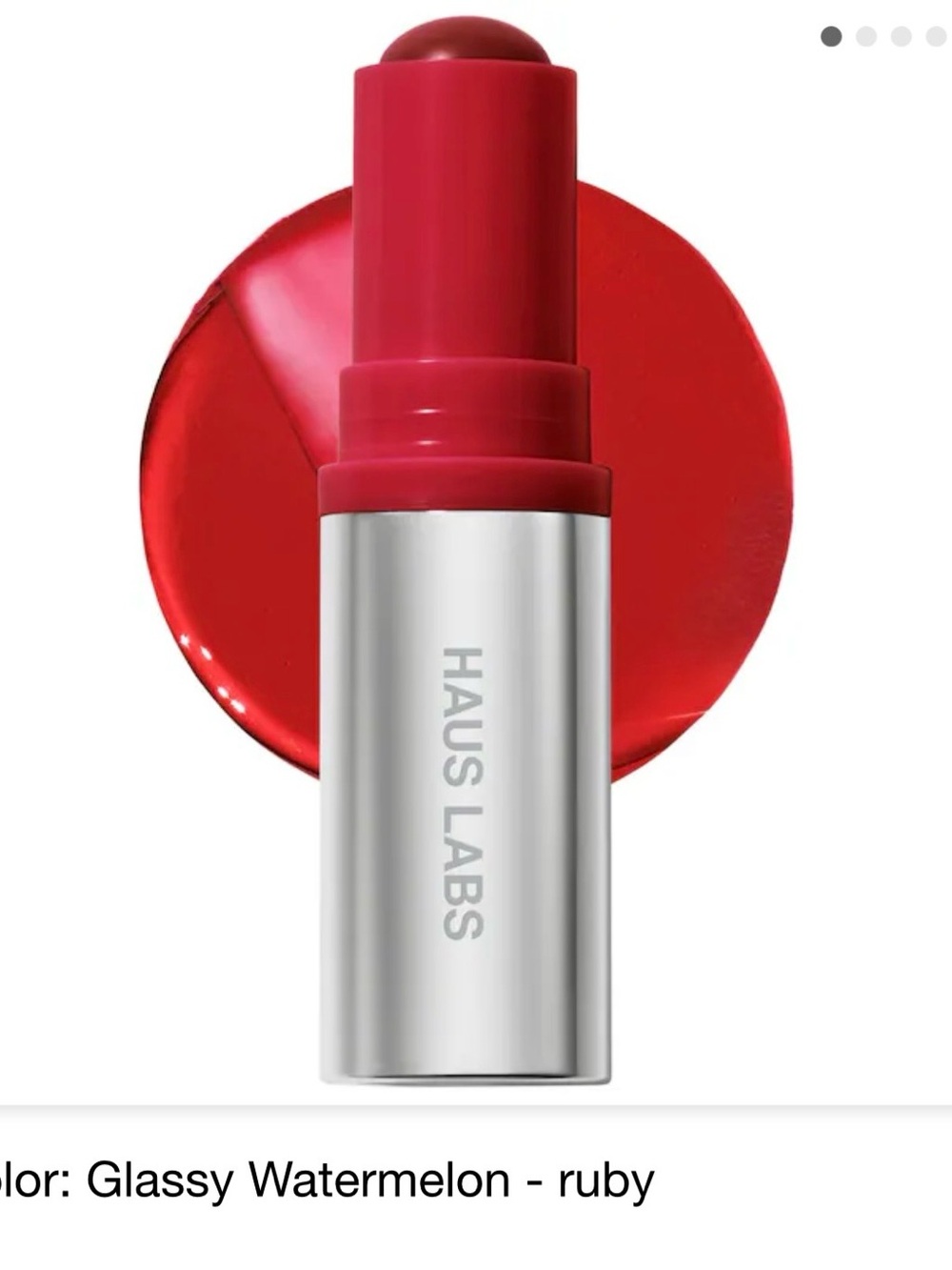 Haus Labs Glassy Watermelon Lip Paint - Vibrant Red
